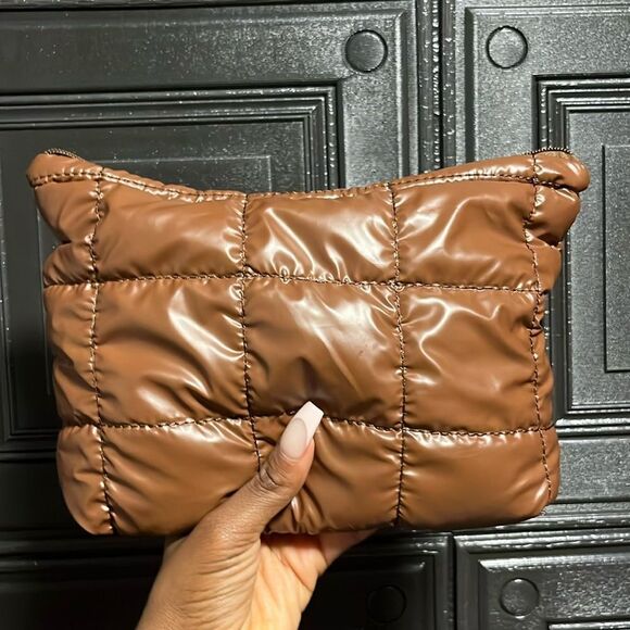 Brown Quilted Pouch - Picture 1 of 3
